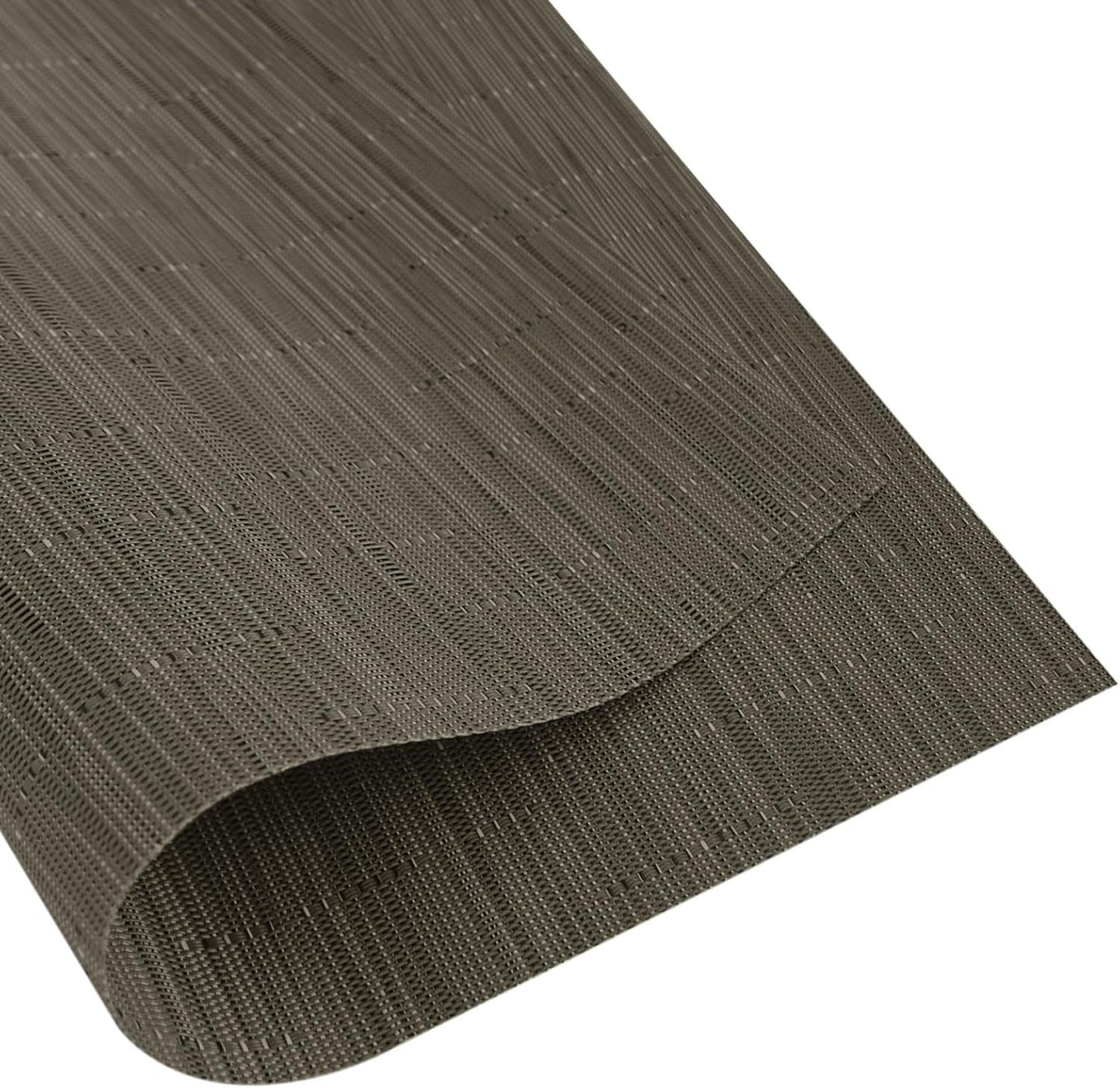 KKTECH Placemats Set of 6, Washable Non-slip Heat Insulation Woven Vinyl Place Mats for Table, Elegant Table Mats for Kitchen and Dining Room, Perfect for Home Decor (18"x12")