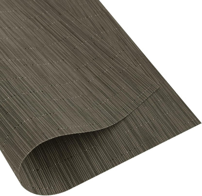 KKTECH Placemats Set of 6, Washable Non-slip Heat Insulation Woven Vinyl Place Mats for Table, Elegant Table Mats for Kitchen and Dining Room, Perfect for Home Decor (18"x12")