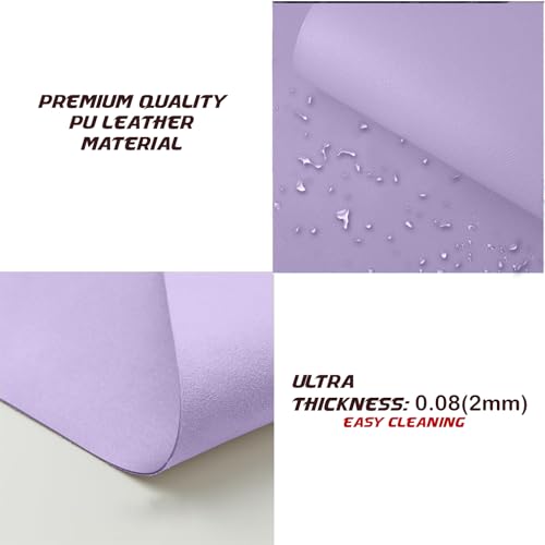 KKTECH Premium Leather Desk Mat, Water Proof, Easy Cleaning, Anti-Slip Desk Pad for Laptop, Keyboard Mat and Mouse Mats for Desk, Writing Easily