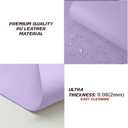 KKTECH Premium Leather Desk Mat, Water Proof, Easy Cleaning, Anti-Slip Desk Pad for Laptop, Keyboard Mat and Mouse Mats for Desk, Writing Easily