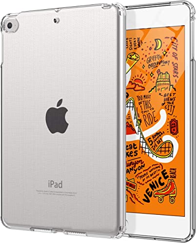 Case for iPad iPad Mini 5 2019 (5th Generation 7.9-inch) iPad Mini 4 2015 - Clear Grip Soft Flexible Transparent TPU Skin Shockproof Bumper Back Cover Protector