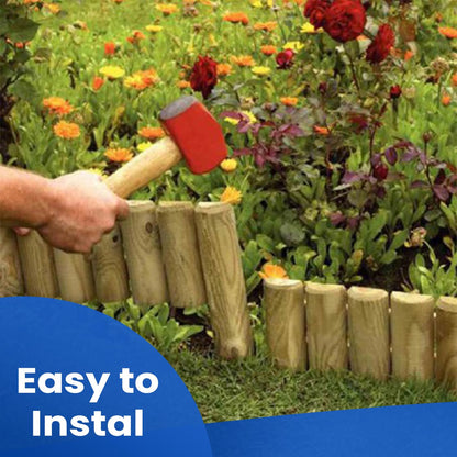 KKTECH Garden Edging Border - Picket Fencing Border Fence for Landscaping and Decorative Garden Design - Durable and Weather-Resistant Panels for Outdoor Use 100 L x 6 W x 15 H CM