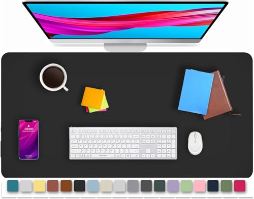 KKTECH Premium Leather Desk Mat, Water Proof, Easy Cleaning, Anti-Slip Desk Pad for Laptop, Keyboard Mat and Mouse Mats for Desk, Writing Easily