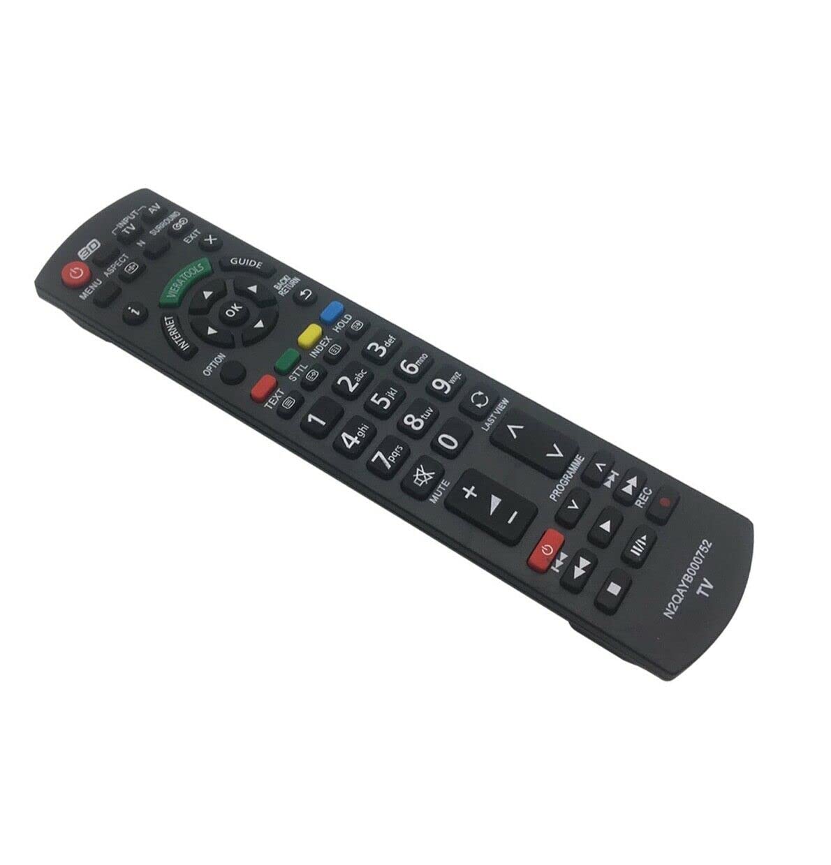 PANASONIC TV REMOTE CONTROL N2QAYB000752 3D VIERA INTERNET SMART TV REPLACEMENT for RM-D1170 TX-P42GTS31 TX-P42GTX34 TX-P42ST30 TX-P42ST31 TX-P42ST32 TX-P42ST33 TX-P42UT30
