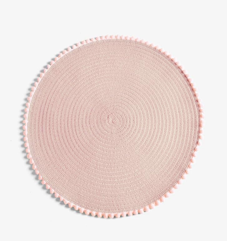 KKTECH Round Braided Placemats Set Of 4 For Dining Table, Waterproof and Washable Circle Table Mats - Non-Slip Heat-Resistant Vinyl Place Mats - 15 Inches Diameter