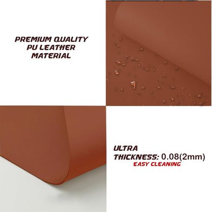 KKTECH Premium Leather Desk Mat, Water Proof, Easy Cleaning, Anti-Slip Desk Pad for Laptop, Keyboard Mat and Mouse Mats for Desk, Writing Easily