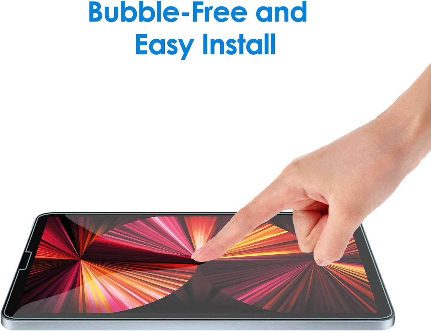 2-Pack Screen Protector for iPad Air 5/4 2022/2020 10.9-Inch, iPad Pro 11-Inch All Models, Face ID Compatible, Tempered Glass
