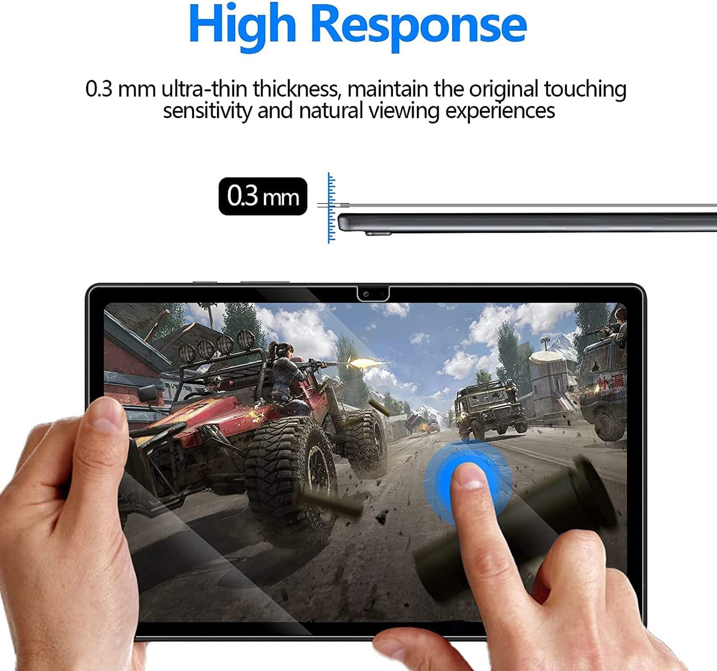 2 Pack Screen Protector Compatible with Samsung Galaxy Tab A7 (10.4-Inch, 2020 Model, SM-T500/ T505/ T507), Tempered Glass Film