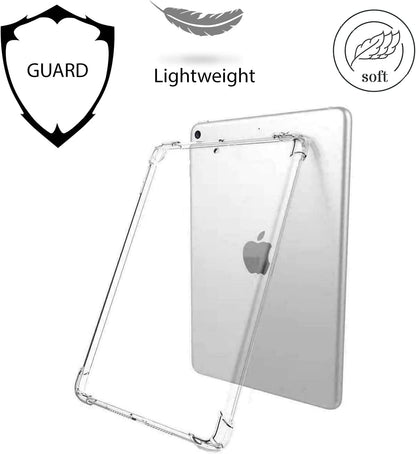 Apple iPad 9.7" 2017/2018/Air 1/Air 2 9.7'' Case, Transparent Slim Silicone Soft TPU Table Case Shock Absorption