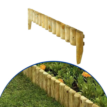 KKTECH Garden Edging Border - Picket Fencing Border Fence for Landscaping and Decorative Garden Design - Durable and Weather-Resistant Panels for Outdoor Use 100 L x 6 W x 15 H CM