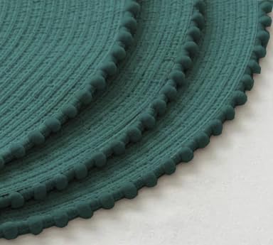 KKTECH Round Braided Placemats Set Of 4 For Dining Table, Waterproof and Washable Circle Table Mats - Non-Slip Heat-Resistant Vinyl Place Mats - 15 Inches Diameter