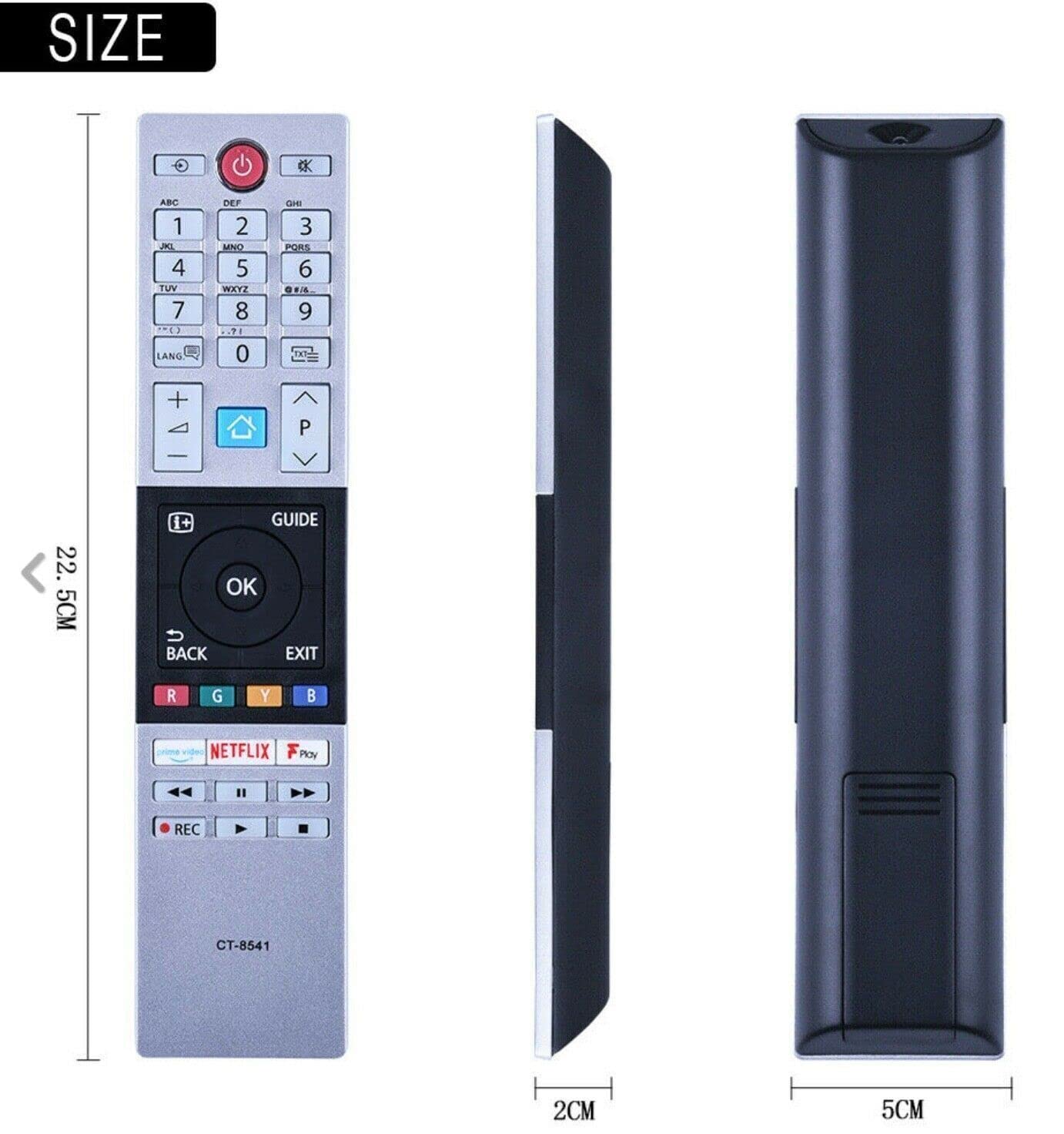 Replacement Toshiba Remote Control CT-8541 RC42150P Compatible with Toshiba Smart TVs LCD LED UHD, with Prime Video, NETFLIX Prime Buttons