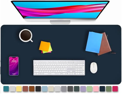 KKTECH Premium Leather Desk Mat, Water Proof, Easy Cleaning, Anti-Slip Desk Pad for Laptop, Keyboard Mat and Mouse Mats for Desk, Writing Easily