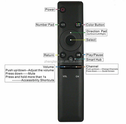 Replacement BN59-01259B Remote Control for Samsung 4K UHD TV UE40K6300 UE40KU6000 UE40KU6400 UE50KU6000K UE55K5607 UE55K6300 UE65KU6000 UE65KU6400 UE65KU6400U UE65KU6500