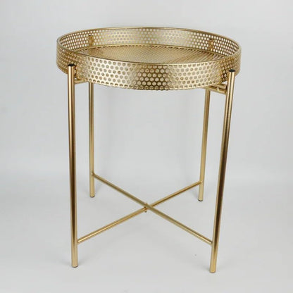 KKTECH Round Coffee Table - Elegant Side Table for Living Room, Modern Coffee Tables with Durable Finish, Stylish and Functional Design for Home Decor, Perfect Accent Piece for Any Space 47x43x43cm