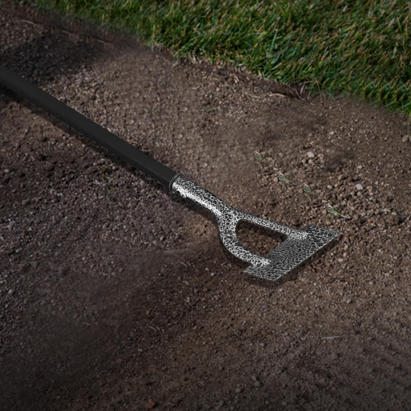 KKTECH Heavy Duty Dutch Hoe Garden Tool – Carbon Steel Dutch Hoe for Weeding, Soil Cultivation & Border Maintenance – Long Handle Garden Hoe for Lawn, Flower Beds & Vegetable Gardens