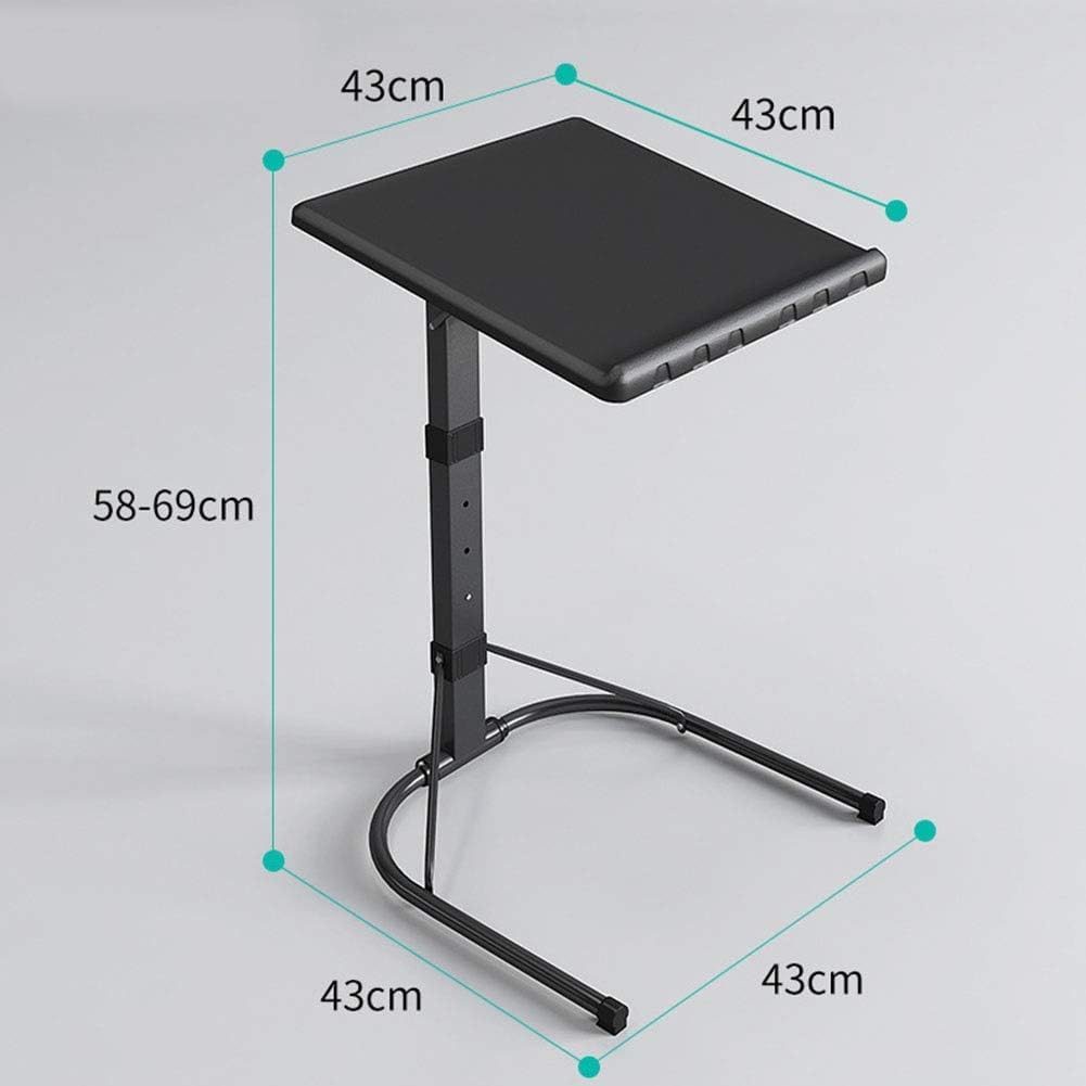 KKTECH Adjustable Table - Space-Saving Computer Table with Metal Legs, Foldable Design - Versatile Folding Tables Small for Home Office and Study, Perfect for Compact Spaces