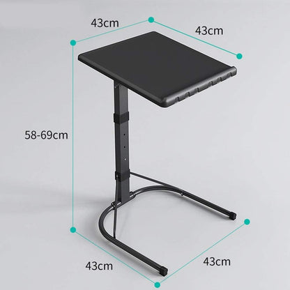 KKTECH Adjustable Table - Space-Saving Computer Table with Metal Legs, Foldable Design - Versatile Folding Tables Small for Home Office and Study, Perfect for Compact Spaces