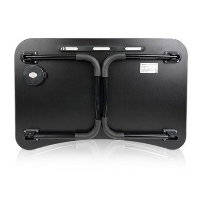 KKTECH Bed Table Tray for Eating on Lap Folding Laptop Stand for Bed Lap Standing Desk Sofa Breakfast Table Bed Tray Laptop Lap Desk with Cup Holder Notebook Stand Steel Legs 60x40x28cm