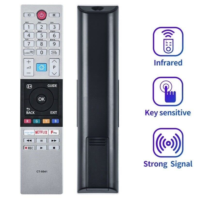 Replacement Toshiba Remote Control CT-8541 RC42150P Compatible with Toshiba Smart TVs LCD LED UHD, with Prime Video, NETFLIX Prime Buttons