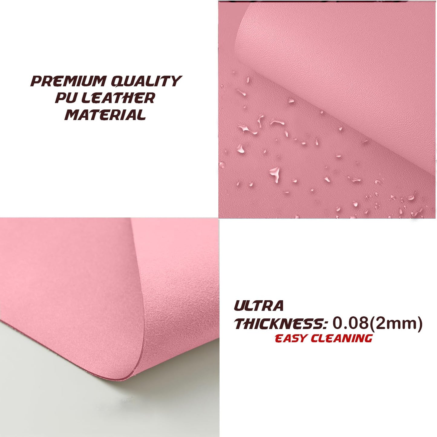 KKTECH Premium Leather Desk Mat, Water Proof, Easy Cleaning, Anti-Slip Desk Pad for Laptop, Keyboard Mat and Mouse Mats for Desk, Writing Easily