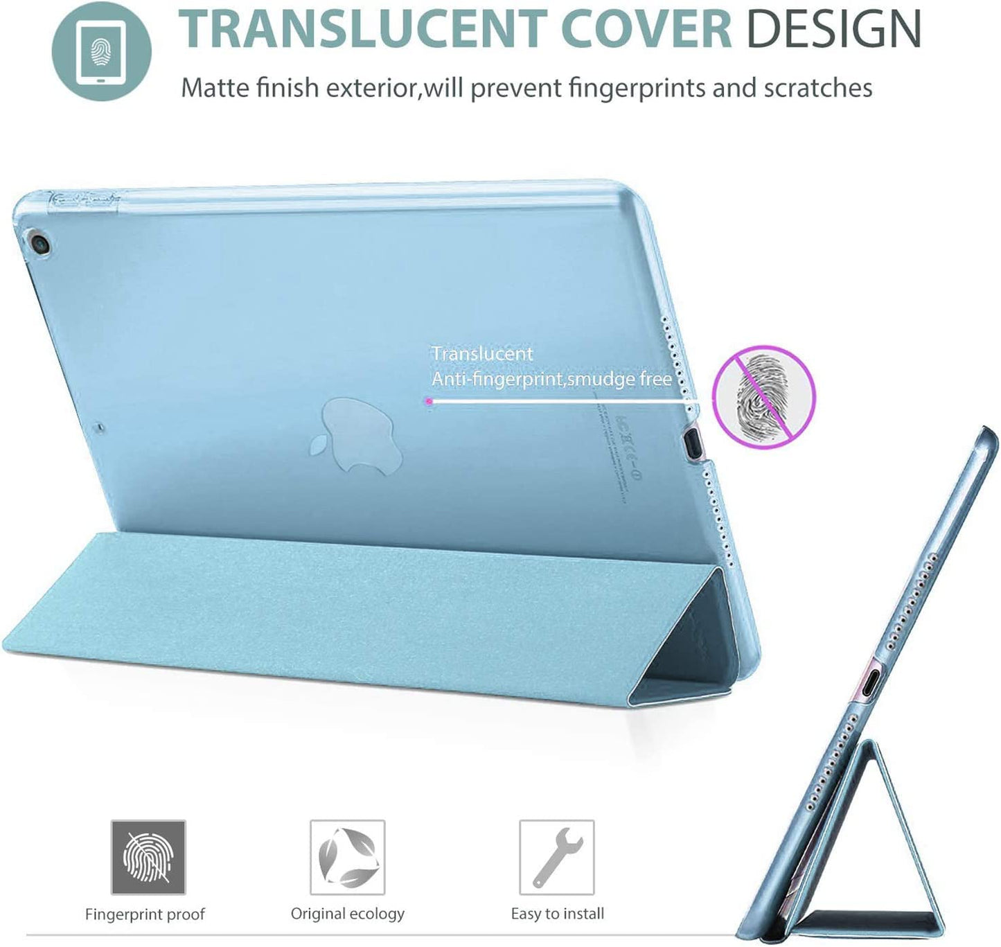 Smart Case for iPad Pro 10.5 (2017) A1701, A1709 - iPad Air 3 (2019) A2152, A2123, A2153, A2154