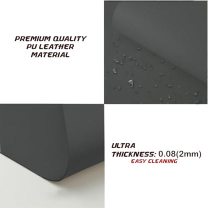 KKTECH Premium Leather Desk Mat, Water Proof, Easy Cleaning, Anti-Slip Desk Pad for Laptop, Keyboard Mat and Mouse Mats for Desk, Writing Easily