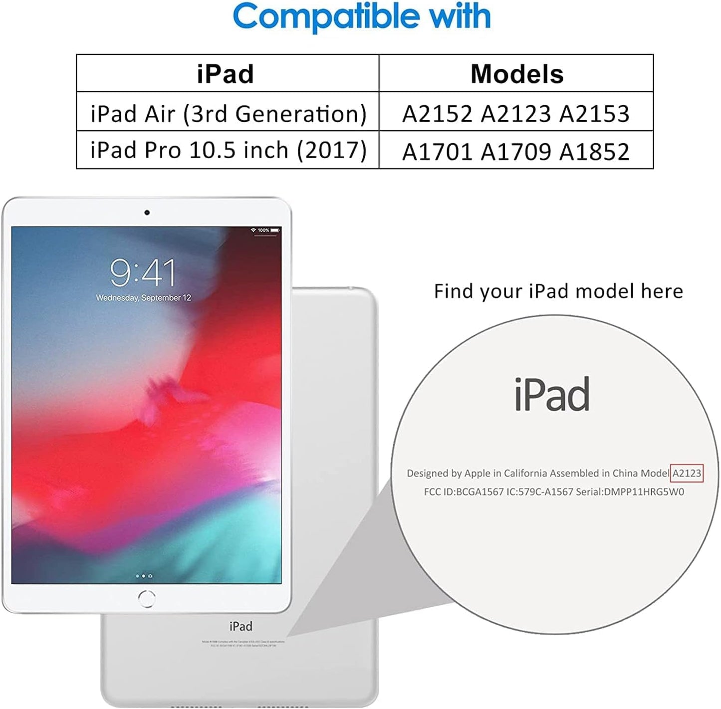 KKTECH Pack of 2 Tempered Glass Screen Protector for iPad Air 3 (10.5 Inch 2019) and iPad Pro 10.5 (2017)