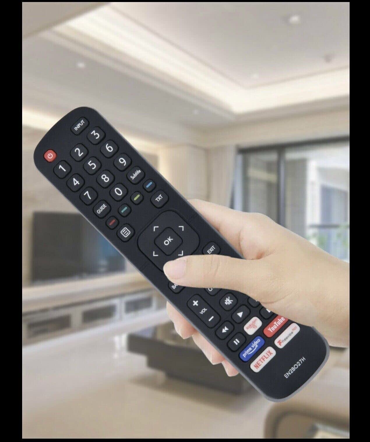 Remote Control Replacement for Hisense EN2BO27H Netflix F-Play RauktenTV Button H55B7100 H55B7300 H55B7500 H55B7510 H65B7100 H65B7300 H65B7500 H65B7510