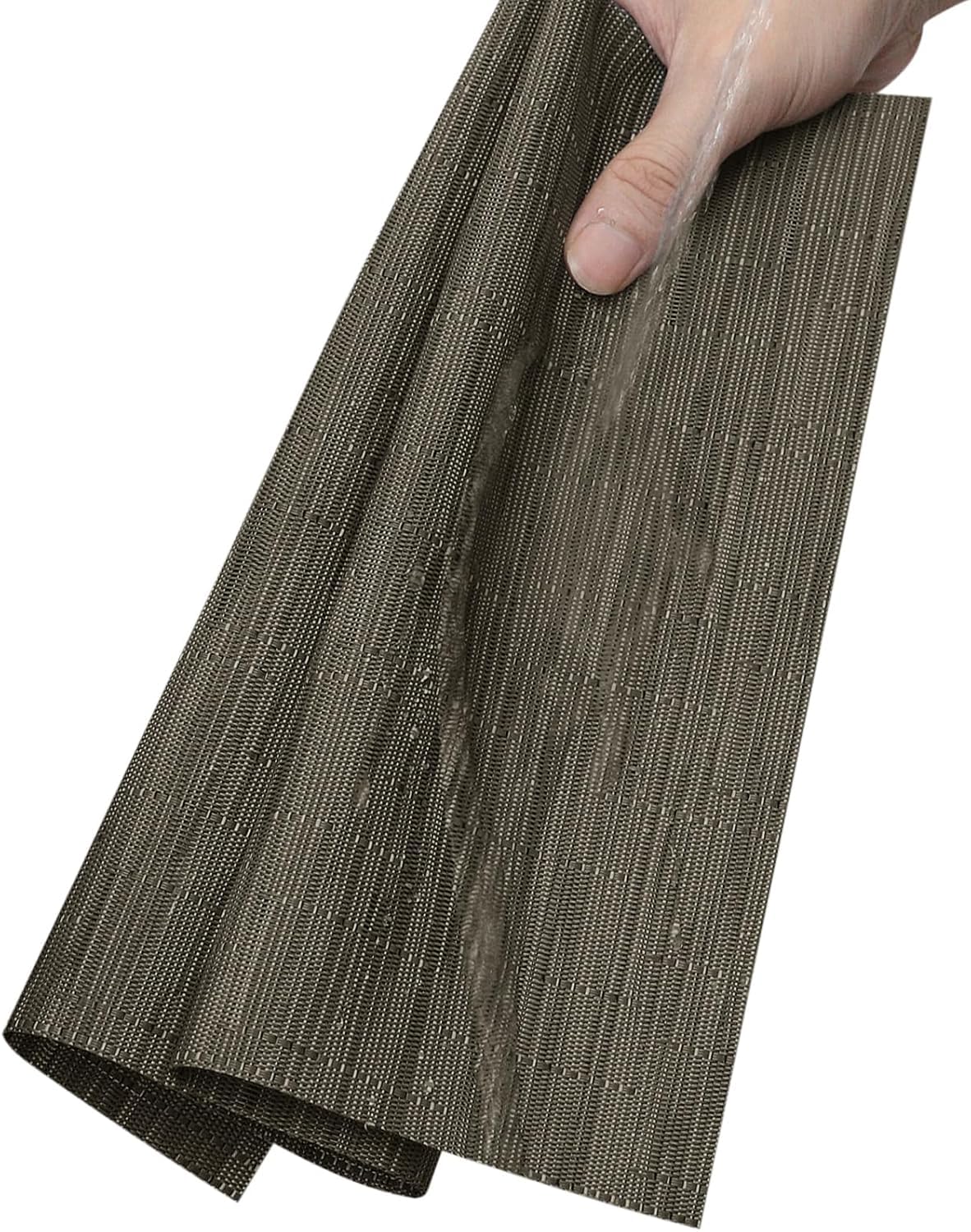 KKTECH Placemats Set of 6, Washable Non-slip Heat Insulation Woven Vinyl Place Mats for Table, Elegant Table Mats for Kitchen and Dining Room, Perfect for Home Decor (18"x12")