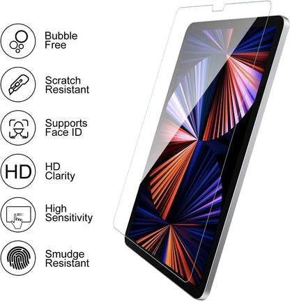 9H Tempered Glass Screen Protector for iPad 12.9 Inch 2022/2021/2020/2018 (6th/5th/4th/3rd) Generation [HD clear Retina Display] [2 PACK]