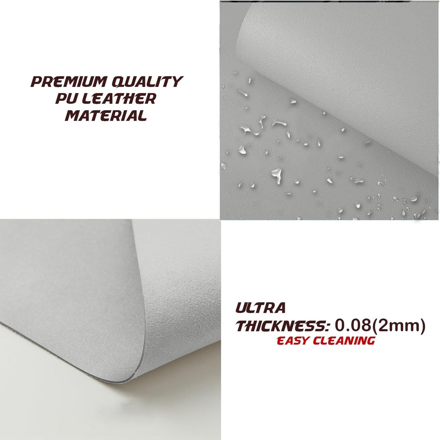 KKTECH Premium Leather Desk Mat, Water Proof, Easy Cleaning, Anti-Slip Desk Pad for Laptop, Keyboard Mat and Mouse Mats for Desk, Writing Easily
