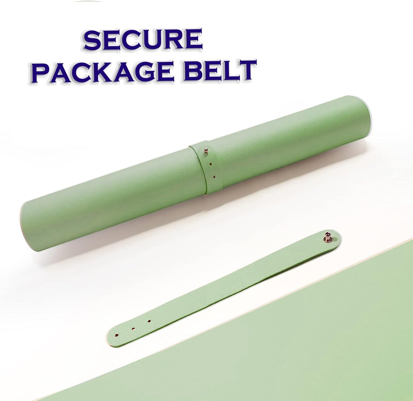 KKTECH Leather Desk Pad, Non-Slip, Mouse Pad, Premium Office Table Writing Mat for Laptop Writing, Waterproof Leather Mat (Light Green, 60 x 35)