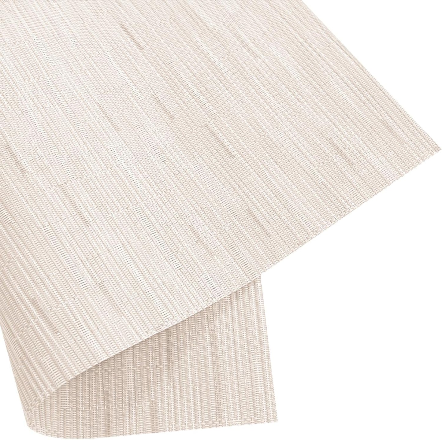 KKTECH Placemats Set of 6, Washable Non-slip Heat Insulation Woven Vinyl Place Mats for Table, Elegant Table Mats for Kitchen and Dining Room, Perfect for Home Decor (18"x12")
